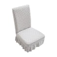thumbnail image 1 of Elastic Chair Covers Stretch Slipcovers for Dining Chairs Skirted Couch Covers Slanted Circle Pattern Washable Stool Covers Living Room Decor Chair Protectors Set of 4 Fits Most Chairs, 1 of 5