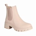 thumbnail image 1 of Elastic Chelsea Ankle Boots for Women Fashion Lug Sole Chunky Heels Comfortable Platform Ankle Booties, 1 of 6
