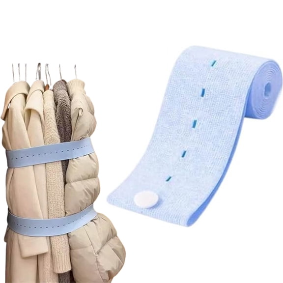 Elastic Clothing Organizer, Adjustable Clothing Straps with Buttons and Buckles, Drawer & Wardrobe Organizer,Space-Saving Elastic Clothing Straps, Travel Luggage Space Saver