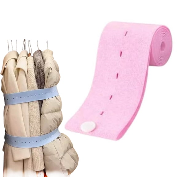 Elastic Clothing Organizer, Adjustable Clothing Straps with Buttons and Buckles, Drawer & Wardrobe Organizer,Space-Saving Elastic Clothing Straps, Travel Luggage Space Saver