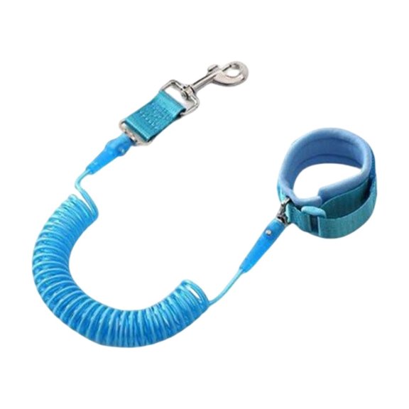 Elastic Coiled Cat Leash with Padded Wrist Strap, Shock Absorbing Spring Nylon Walking Lead, Lightweight Anti-Tangle Rope for Kittens Small Pets Outdoor Stroll