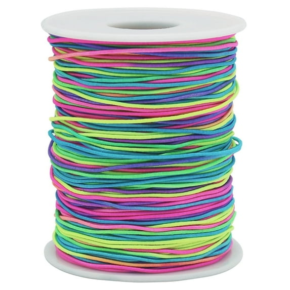Elastic Cord 1mm Elastic String, Stretchy Bracelet String 328 Feet Colorful Elastic Beading Cord Stretchy String for Bracelets, Necklace, Jewelry Making and Crafts