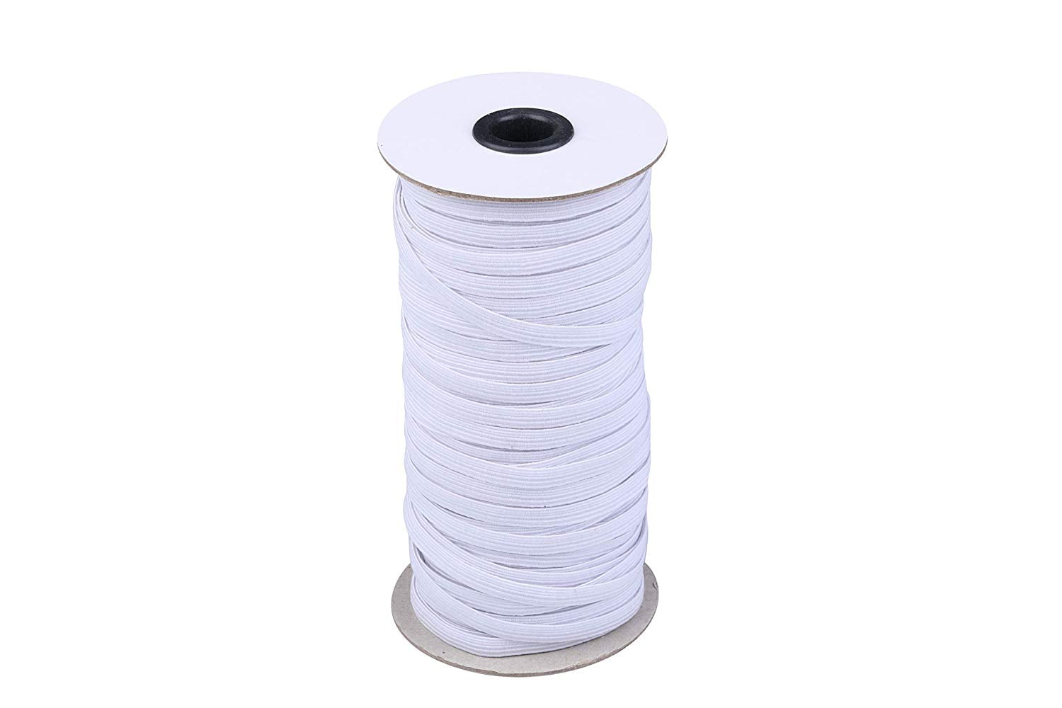 Elastic Band for Sewing 1/4 inch, White Elastic String Cord Elastic Rope  Heavy Stretch High Elasticity Knit Strap Trim Spandex Strings for Making