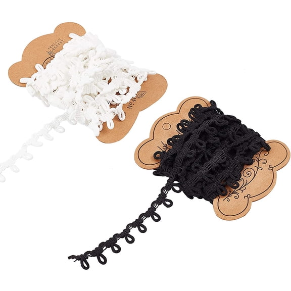 Elastic Cord Elastic Sewing Bands with Buttonhole and Plastic Spools Black 15mm 3m/bundle 2colors 1bundle/color 2bundles/set diy
