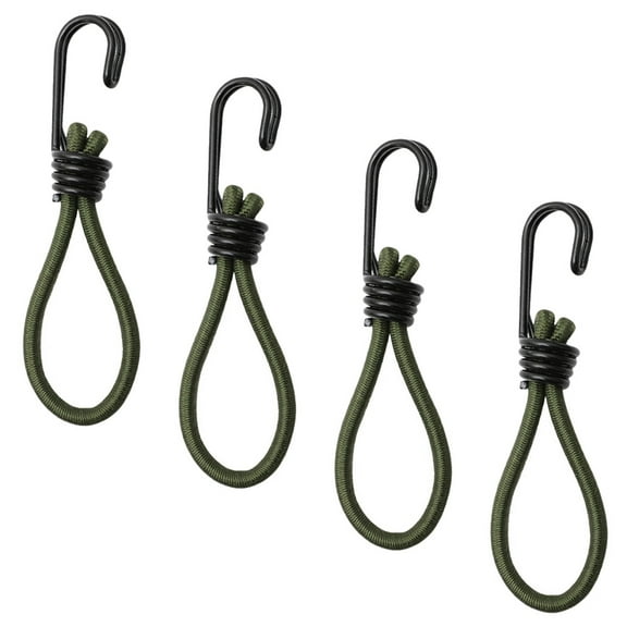 Elastic Cord Fastener Tents Bungee Hook Cords Heavy Duty Outdoor Accessories 4 Pcs
