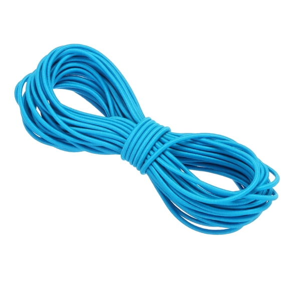 Uxcell Elastic Cord Heavy Stretch String Rope for Crafting DIY Sewing Hook Straps Camping Tie Down Strap Sky Blue 2.5mm x 10m