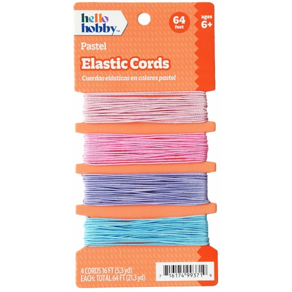 Hello Hobby Stretch Cord Pastel 1mm 64ft