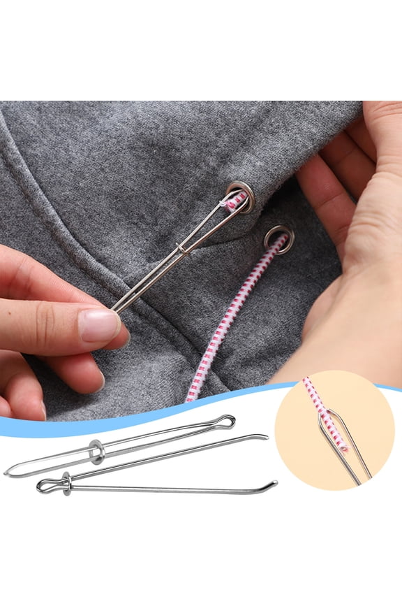 Elastic Cord Threader Tool for Sewing and Crafts, Metal Belt Clip Wearer with Secure Grip Teeth, Quick Drawstring Hoodie Yoga Pants Repair Helper, Holiday Gift for Diy Enthusiasts and Home, AESTIVO