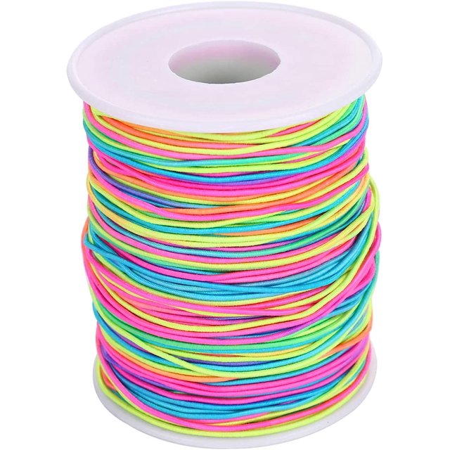 Elastic Cord, VABNEER 1mm x 100m Bracelet String Elastic String Beading