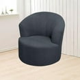 thumbnail image 1 of Elastic Corn Kernel Swivel Chair Cover (Dark Gray)/ Stretch Armchair Slipcovers Round Club Chair Couch Cover Armchair Cover For Recliner Sofa Modern Swivel Chair Slipcover Barrel Armchairs Cover, 1 of 7