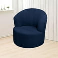 thumbnail image 1 of Elastic Corn Kernel Swivel Chair Cover Navy Blue,Stretch Armchair Slipcovers Round Club Chair Couch Cover Armchair Cover for Recliner Sofa Modern Swivel Chair Slipcover Barrel Armchairs Cover, 1 of 7