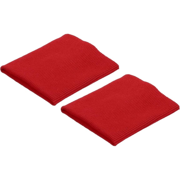 Elastic Cuffs Ribbed Trims 3" x 3.5" Cotton Fabric Knit Rib Stretch Tape Cuff Sleeve Waistband for Sewing, Red 1 Pair 3.5 "