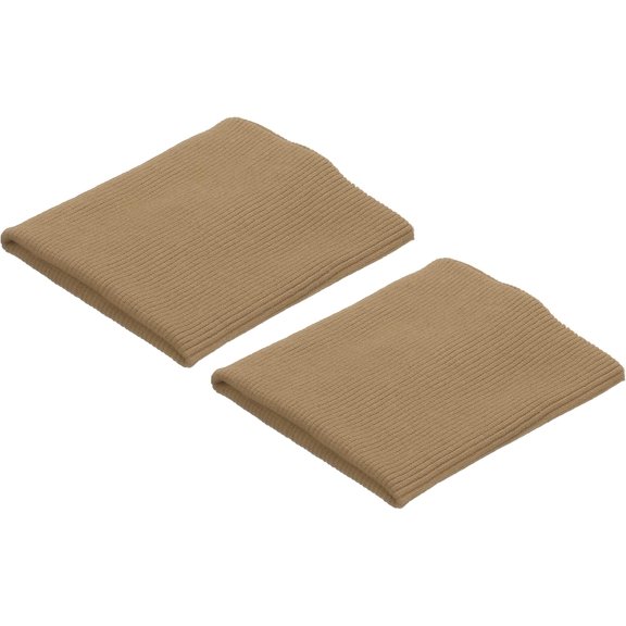 Elastic Cuffs Ribbed Trims 4" x 3.5" Cotton Fabric Knit Rib Stretch Tape Cuff Sleeve Waistband for Sewing, Khaki 1 Pair