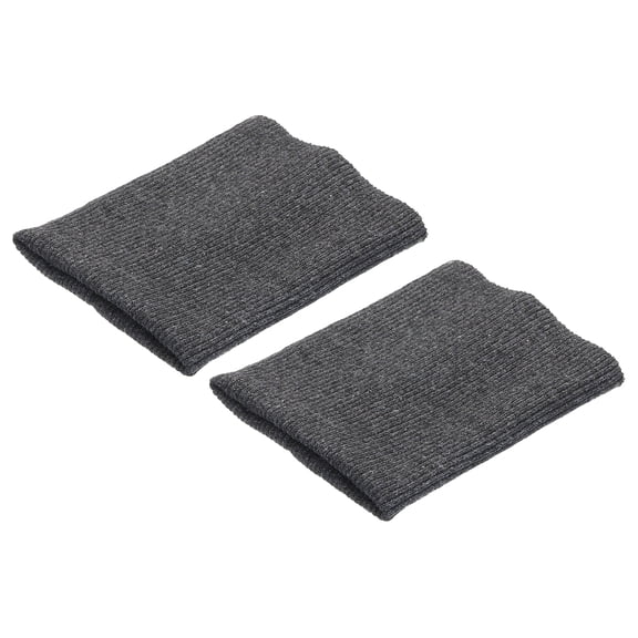 Uxcell Elastic Cuffs Ribbed Trims Cotton Fabric Knit Rib Stretch Tape Cuff Sleeve Waistband for Sewing Dark Grey 4" x 3.5"