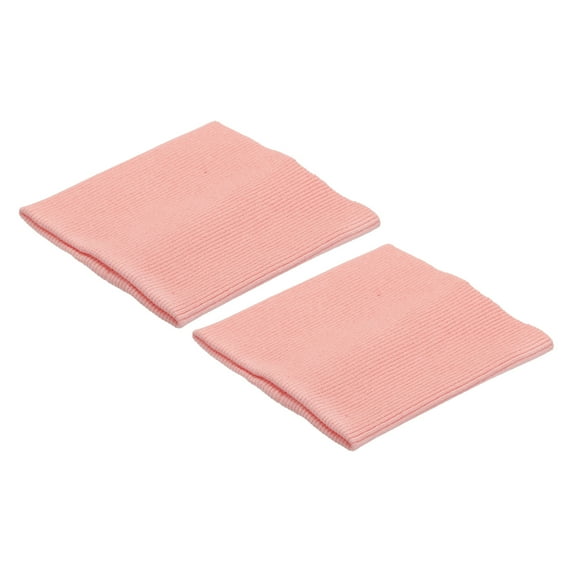 Uxcell Elastic Cuffs Ribbed Trims Cotton Fabric Knit Rib Stretch Tape Cuff Sleeve Waistband for Sewing Pink 4" x 3.5"