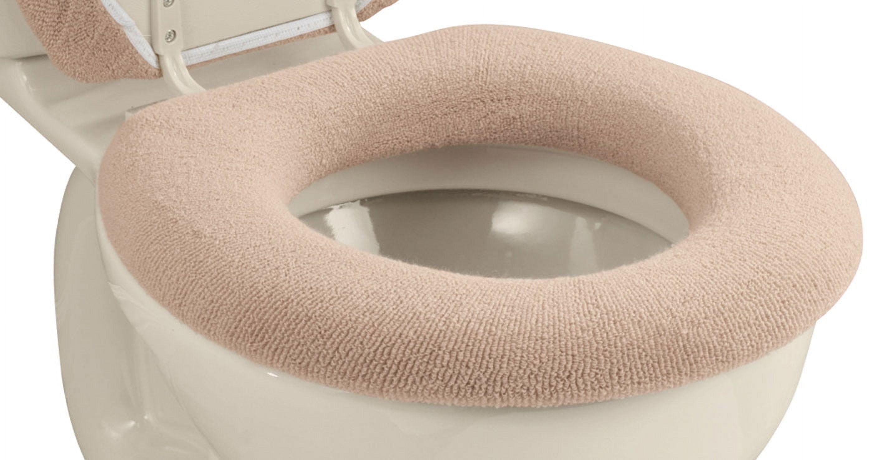Miles Kimball Soft Padded, Washable & Warm Oval Toilet Seat Cover