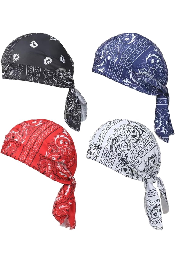 Elastic Cycling Sports Cap, Paisley Cooling Headscarf Cap, Quick Dry Do Rag Head Cover for Outdoor Daily Use