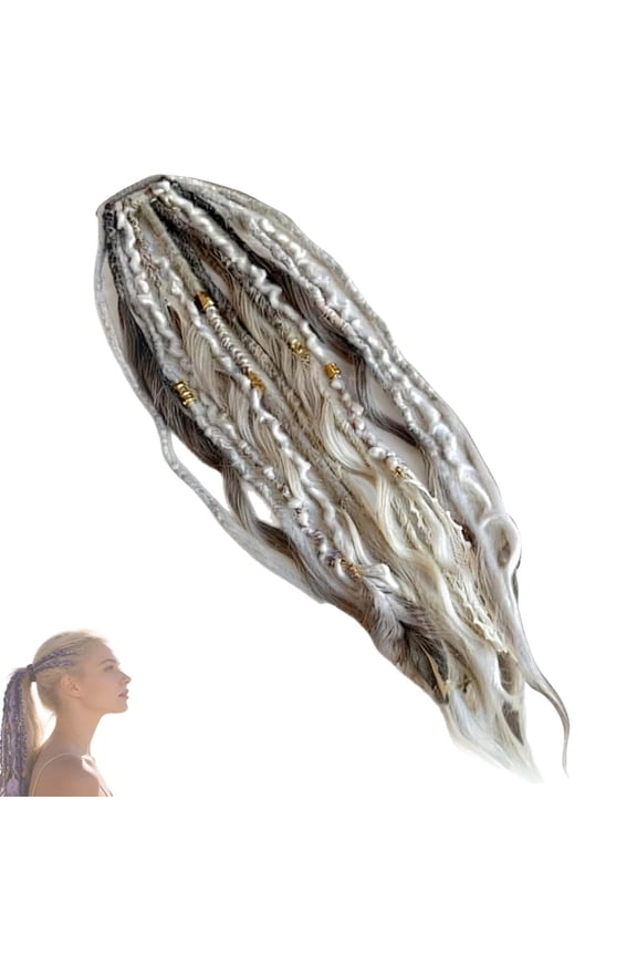 Elastic Dread Ponytail Salty-Soul, 22" Boho Braided Ponytail Extension with Hair Tie,Travel & Casual Styles