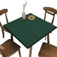 thumbnail image 1 of Elastic Edge Fitted Card Table Tablecloth Square, Dark Green Floral Pattern (2) Pattern Printed on Elastic Polyester Table Cover, for Holiday Family Banquet and Patio Use,32" x 32", 1 of 4