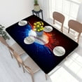Elastic Edge Fitted Tablecloth Baseball Ball for Rectangle Table 4 FT