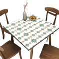 thumbnail image 1 of Elastic Edge Fitted Tablecloth for Card Table, Colorful Geometric Diamond Pattern Pattern Printed on Elastic Polyester Table Cover, for Outdoor Patio and Indoor Kitchen Dining Party,36" x 36", 1 of 4
