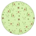 thumbnail image 1 of Elastic Edge Round Table Cover - Avocado Art Print, 100% Waterproof & Spill-Proof for Families (Green Fresh Aesthetic), 1 of 4