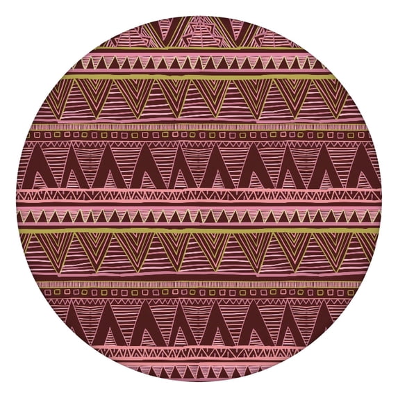 Elastic Edge Round Table Cover Boho Floral 44 Inch Fits 38-42 Tables Durable Wipe Clean Birthday Parties Events