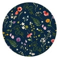 thumbnail image 1 of Elastic Edge Round Tablecloth Featuring Subtle Floral Prints, Made from Water-Resistant Polyester for 44-52 Inch Round Tables, 1 of 6