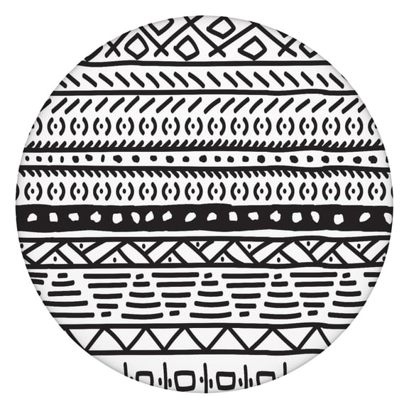 Elastic Edge Round Tablecloth - Spill-Proof & Wrinkle-Free Waterproof Table Cover for Indoor/Outdoor Use, Durable Fitted Design for Families, Restaurants (Easy-Clean Fabric)