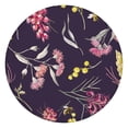 thumbnail image 1 of Elastic Edge Round Tablecloth with Classic Floral Pattern, Water-Resistant Polyester Fabric, Suitable for 44-52 Inch Round Tables, 1 of 4