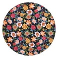 thumbnail image 1 of Elastic Edge Round Tablecloth with Elegant Floral Pattern, Water-Resistant Polyester, Fits 44-52 Inch Round Tables, 1 of 7