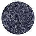 thumbnail image 1 of Elastic Edge Round Tablecloth with Soft Floral Motifs, Water-Resistant and Durable Polyester Fits 44-52 Inch Round Dining Tables, 1 of 7