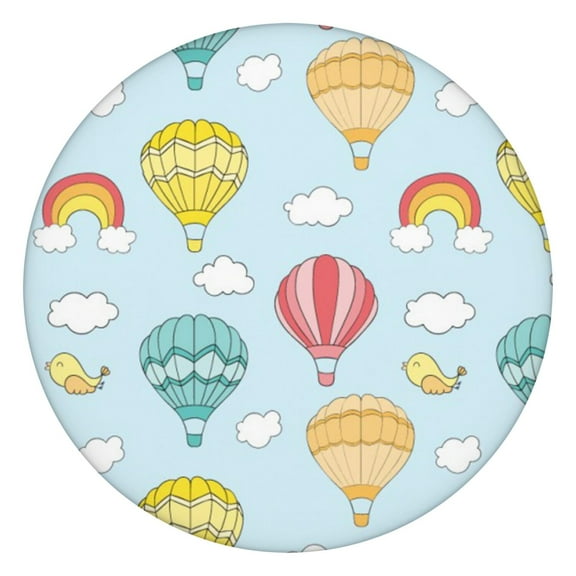 Elastic Edge Table Cover in Rainbow Gradient Design, 100% Waterproof Round Tablecloth for Picnic, Parties, and Outdoor Use, Wrinkle-Free & Easy Clean