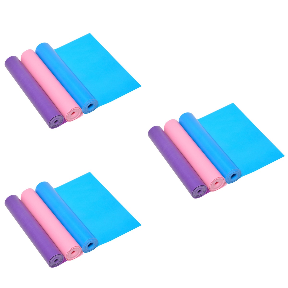 Elastic Exercise Bands Resistance Stretch for 9 Pcs Emulsion Yoga Bolsters Loop Men Women