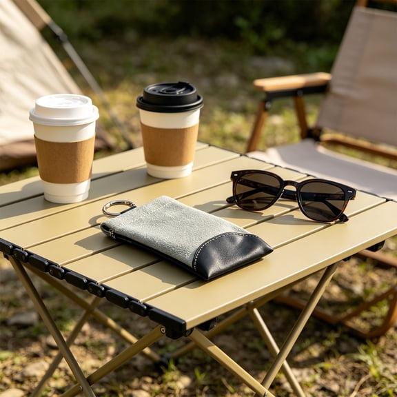 Elastic Eyeglass Case Hanging Glasses Pouch, Faux Leather Sunglasses Storage Bag with Hanging Loop, Soft Protective Eyewear Holder, Scratch Resistant Travel Sleeve for Reading Glasses and Sunglasses