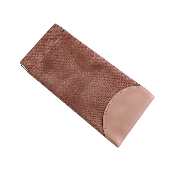 Elastic Eyeglass Case Hanging Portable -Scratch Sunglass Storage Bag Leather-Patched Eyeglass Protector