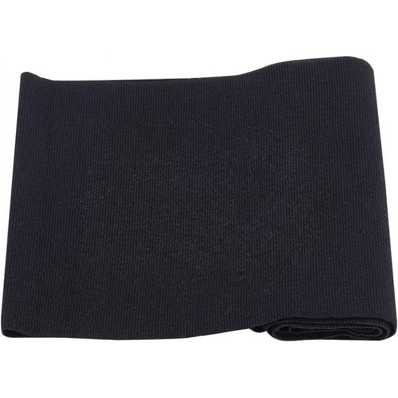 Elastic Fiber Ribbing Fabric for Cuffs Black Rib Knit Fabric for Cuffs and Waistband Neckline Collar Trim Welt Edge 23.6x7.8x0.08inch for DIY