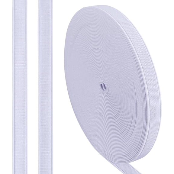 Elastic Fibre 17.5 Yards Sewing Elastic Band 3/5 Inch Wide White Heavy Stretch Strap Cord Woven Webbing Rope Roll Elastic Spool Knit for Waistband DIY Garment Underwear Pants Waist