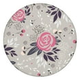 thumbnail image 1 of Elastic Fit Floral Round Tablecloth, Durable Water-Resistant Polyester for Kitchen, Dining, or Patio, Fits 44-52 Inch, 1 of 6