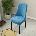 thumbnail image 1 of Elastic Fitted Dining Chair Cover | Universal Half Round Arcs Design | Soft Flock Stretch Fabric | 360° Protection | Removable Washable Shield | 40x50cm | 1 Piece | Multiple Colors, 1 of 6