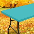Elastic Fitted Polyester Tablecloths for 4 Foot Rectangle Tables ...