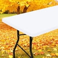 Elastic Fitted Polyester Tablecloths for 5 Foot Rectangle Tables ...