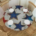 thumbnail image 1 of Elastic Fitted Round Table Covers Tablecloths, Waterproof Outdoor Table Cover for Party, 1 of 8