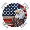 thumbnail image 1 of Elastic Fitted Round Tablecloth, American Flag Waterproof Stretch Table Cover for 45"-54" Tables, Vintage Eagle Blue Red USA Flag Washable Outdoor Tablecloths for Patio, Picnic, Camping, 1 of 9