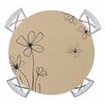 thumbnail image 1 of Elastic Fitted Round Tablecloth, Black Khaki Waterproof Stretch Table Cover for 36"-44" Tables, Spring Flora Washable Outdoor Tablecloths for Patio, Picnic, Camping, 1 of 9