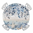 thumbnail image 1 of Elastic Fitted Round Tablecloth, Blue Coastal Starfish Waterproof Stretch Table Cover for 36"-44" Tables, Beach Nautical Shell Eucalyptus Vintage Washable Outdoor Tablecloths for Patio, Picnic, 1 of 9