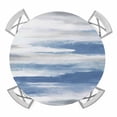 thumbnail image 1 of Elastic Fitted Round Tablecloth, Blue Gray White Waterproof Stretch Table Cover for 55"-60" Tables, Modern Abstract Mottled Aesthetic Washable Outdoor Tablecloths for Patio, Picnic, Camping, 1 of 9