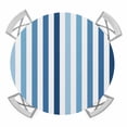 thumbnail image 1 of Elastic Fitted Round Tablecloth, Blue Stripe Waterproof Stretch Table Cover for 45"-54" Tables, Ombre Geometric Farmhouse Vertical Striped Washable Outdoor Tablecloths for Patio, Picnic, Camping, 1 of 9