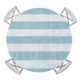 thumbnail image 1 of Elastic Fitted Round Tablecloth, Blue Striped Waterproof Stretch Table Cover for 45"-54" Tables, Rustic Farmhouse Stripes Washable Outdoor Tablecloths for Patio, Picnic, Camping, 1 of 9