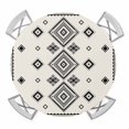 thumbnail image 1 of Elastic Fitted Round Tablecloth, Boho Geometric Waterproof Stretch Table Cover for 36"-44" Tables, Simple Farmhouse Nation Abstract Motifs Washable Outdoor Tablecloths for Patio, Picnic, Camping, 1 of 9